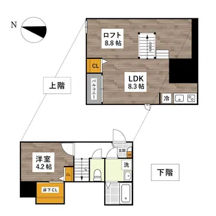 ADCパピーズ大津郵便局【2階】の間取り