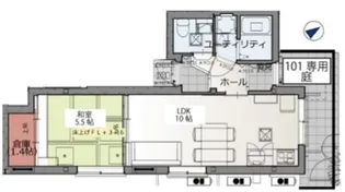 BIARRITZ SANNO【1階】の間取り