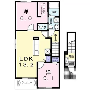 グローリアス【2階】の間取り