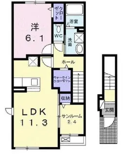 メゾン・ド・シュシュ【2階】の間取り