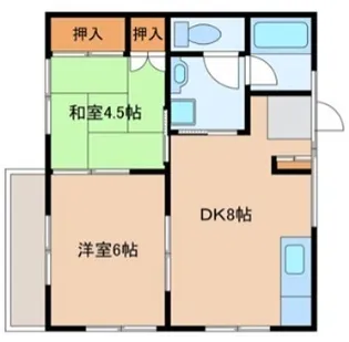 レジデンスサンマネ【2階】の間取り