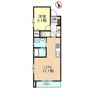 ハーヴェスト染地台II【1階】の間取り