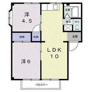 シャトレーゼII【2階】の間取り