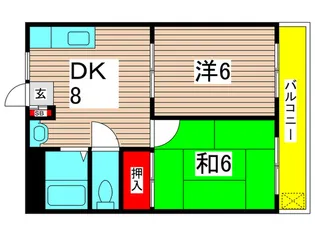 ロワ-ル冨澤【2階】の間取り