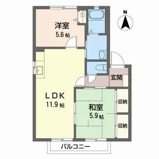 プリマベーラ北島 B棟【2階】の間取り