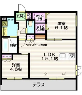 CASA GRANDE【1階】の間取り