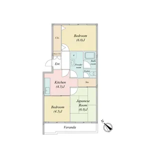 グリーンヒル藤が丘C【1階】の間取り