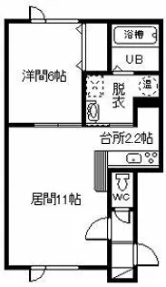 ティアラII【2階】の間取り