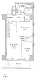 カーサスプレンディッド小石川【4階】の間取り