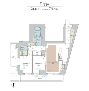 Brillia ist 池尻大橋【7階】の間取り
