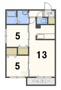バーニーズブロン【2階】の間取り