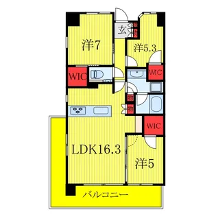 アトラス北赤羽【7階】の間取り