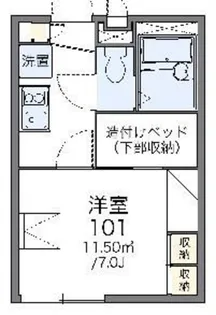 レオパレスH two【2階】の間取り