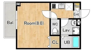 ジーメゾン淵野辺ノース【1階】の間取り