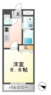 ソレアード田園【1階】の間取り