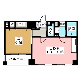 リビナ奥村ドゥー【1階】の間取り