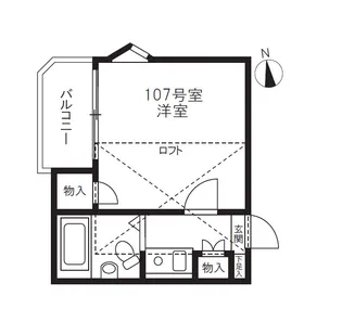 ヘスティア2番館【1階】の間取り