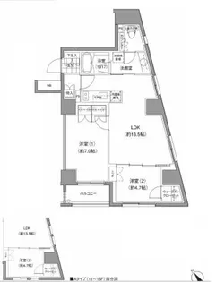 JP noie 小石川富坂【15階】の間取り