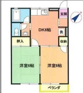 ロイヤルハイツ1【2階】の間取り