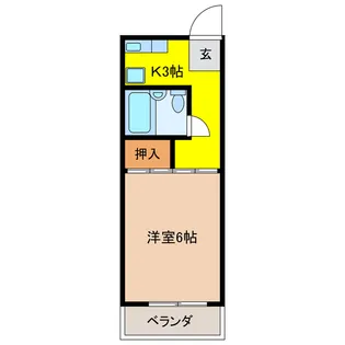 サンメゾン24C【2階】の間取り