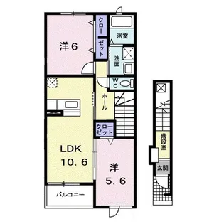 グラース メゾン【2階】の間取り