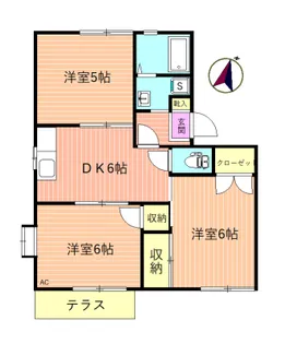 コスモヴィレッジくさなぎII【1階】の間取り