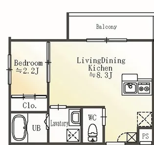 リアコートJR淡路駅前【1階】の間取り
