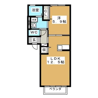 ラルーチェ【1階】の間取り