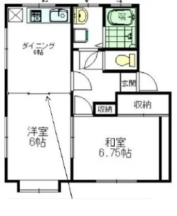 メゾンドコリーヌ103【1階】の間取り