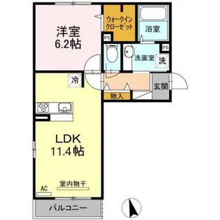 D-room花梨 A棟【2階】の間取り