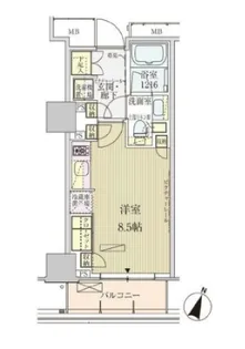 パークアクシス赤坂見附【2階】の間取り