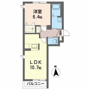 シャロム鎌倉II【1階】の間取り