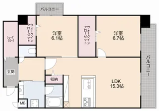 クレッシェンドV【3階】の間取り