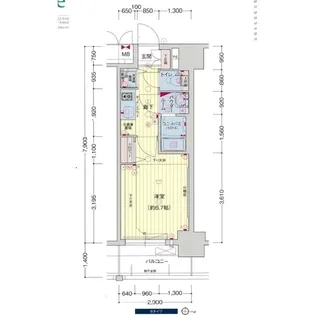 プレサンス名古屋STATIONルミアス【5階】の間取り