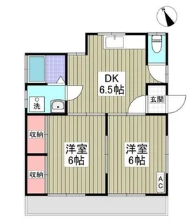 清水アパートF【1階】の間取り