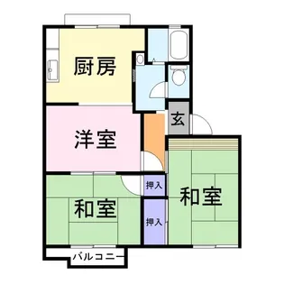 中津ハイツB【2階】の間取り