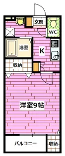 フィールドエッヂ H棟【1階】の間取り