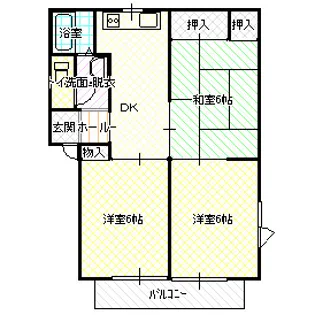 パストラルハイツ C棟【1階】の間取り