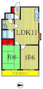 ウィステリアヒルズ【3階】の間取り