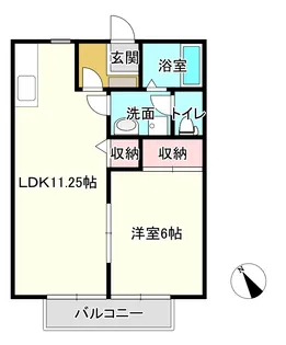 パナハイツジョーバリ【1階】の間取り