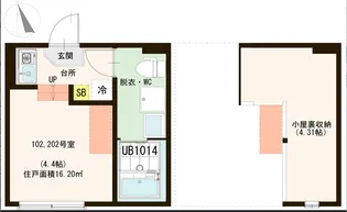 ハーモニーテラス竹ノ塚V【2階】の間取り