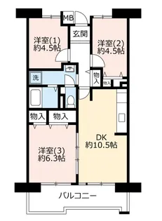 URシティコート下新庄【2階】の間取り