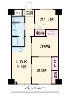 サンハイツ大和第2【4階】の間取り