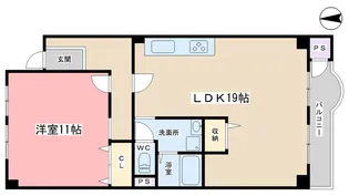 山科音羽マンションA棟【2階】の間取り