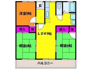 ソレイユA【2階】の間取り