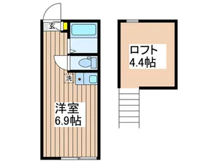 ユナイト石川町スウィートバレンタイン【1階】の間取り