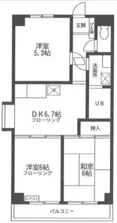 フォンテーヌ緑園【3階】の間取り