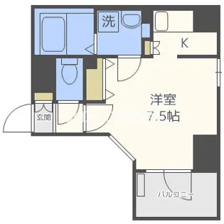 ジュネーゼグラン天満【7階】の間取り