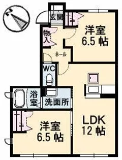 ガーデンスクエア A【1階】の間取り