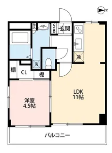 熊本駅南マンション【4階】の間取り